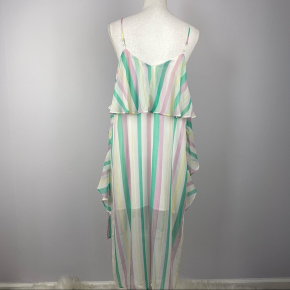 NWT BCBGeneration Stripe Ruffle Dress - Picture 3 of 6